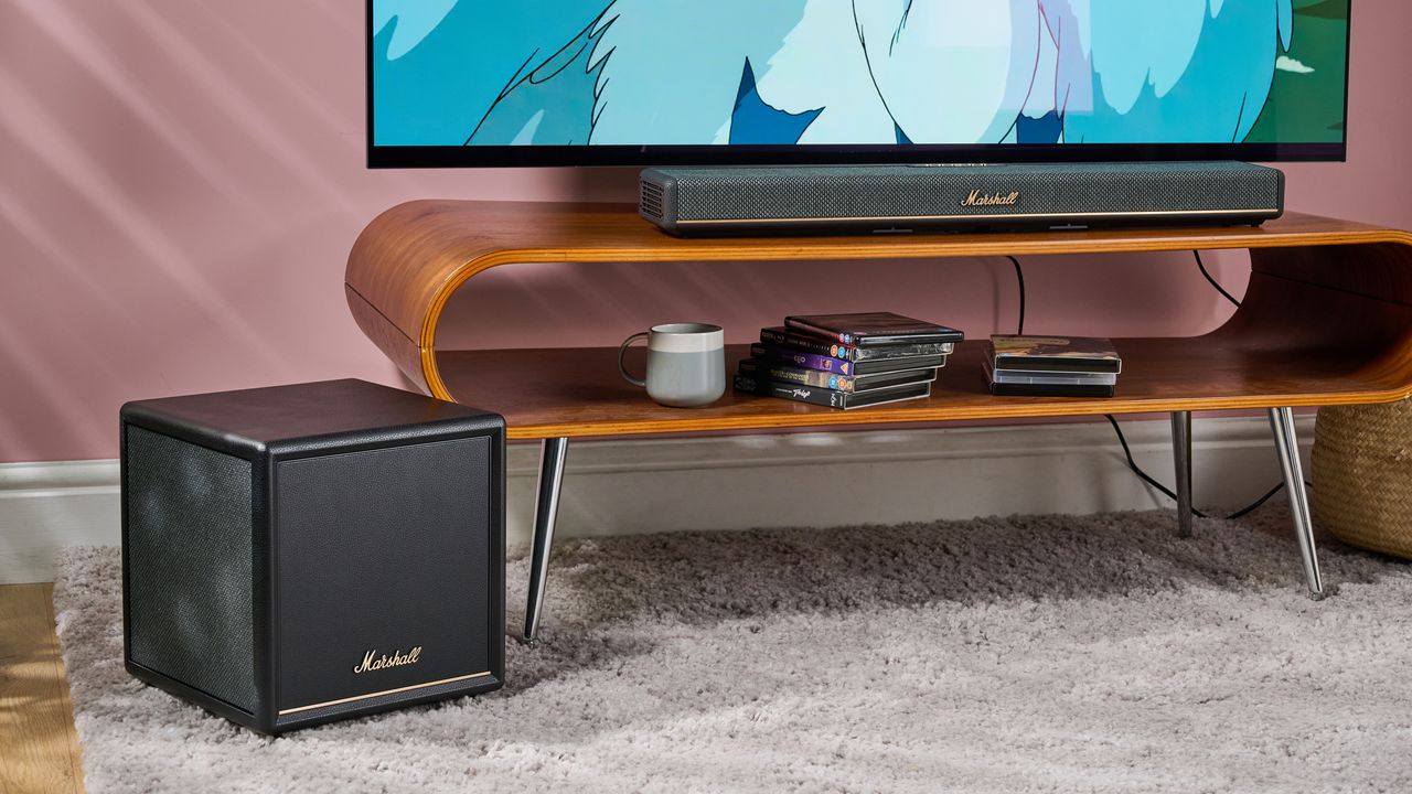 I tested Marshall’s new mini Dolby Atmos soundbar and I adore its crystal-clear dialogue, expansive sound, and classy design